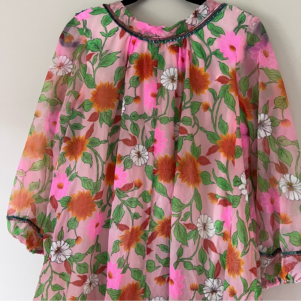 60s Vibrant Floral Dress - Picture 8 of 9